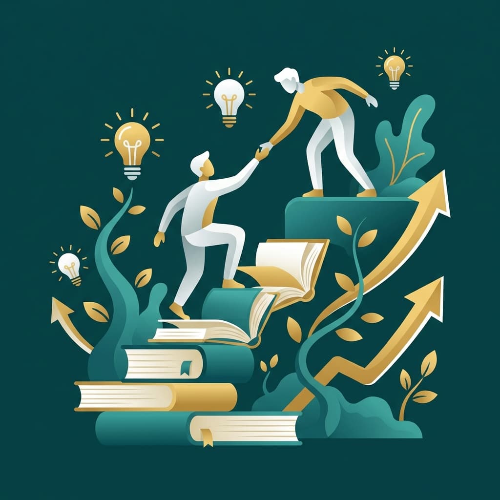 Growth and mentorship illustration